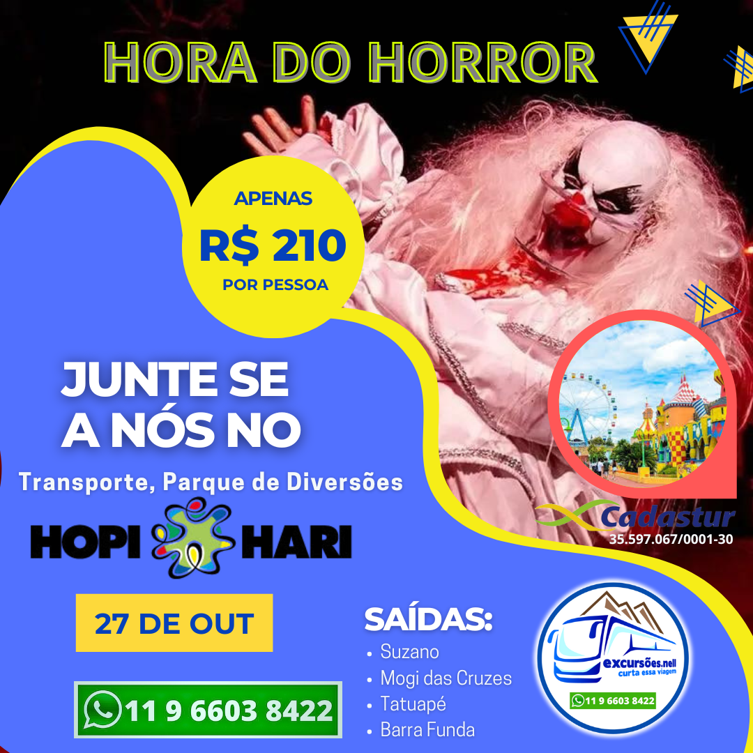 HOPI HARI - Hora do Horror - Domingo - 27 Outubro  2024